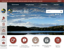 Tablet Screenshot of pomptonlakesgov.com